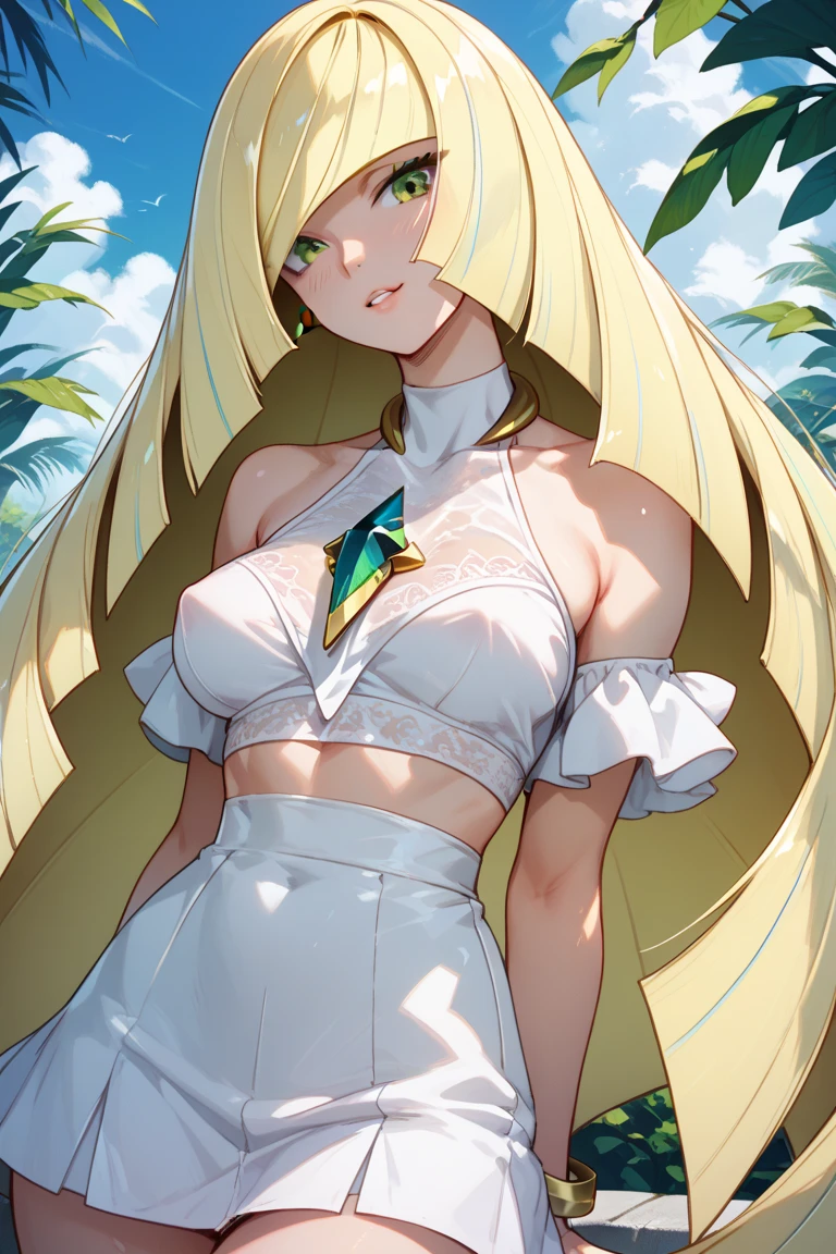 make a beautiful an anime girl open her hair also she should only cover her area her should be medium size and she was getting ready for sex