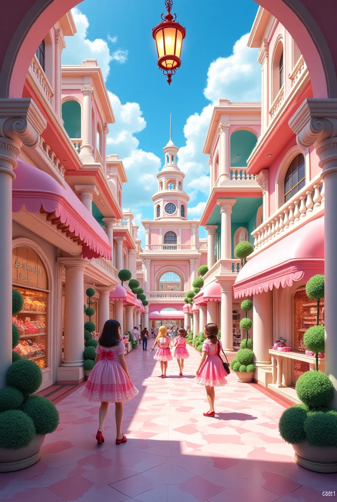 (Huge ice cream),illustration,Realistic Shading,Extraordinary details,Pastel colors,magical lighting,Fine texture,Pink fluffy clouds,Sparkling sprinklers,Delicate cones,Whimsical atmosphere,Joyful emotions,Dreamy background,Happy child,Delicious dessert,Soft serve ice cream,the ice cream shop,Vibrant colors,Candy toppings,fairy tale setting,The window is displayed,Lively scene,Cherry on top,Elegant whirlpool,Playful imagination,Captivating moments,A fun-filled experience,Creamy texture,Sweet taste,Irresistible temptation,Summer cuisine,Refreshing delight,Fantasy world