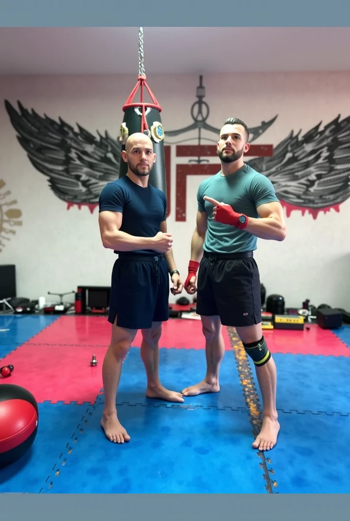 affiche combattant MMA , Deux hommes , un maigre , Un muscle