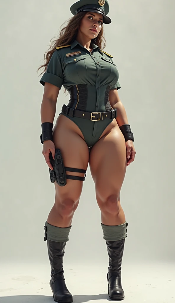 a female, juvenile version of the Marvel Carnage character, extremely beautiful, the most beautiful in the whole world, very big eyes, very green irises, very full lips, straight hair, short hair, very thin waist, very flat stomach, micro breasts, very wide hips , very thick thighs, small hands, very detailed face, intrinsic details, (always repeat the same face), (always repeat the same appearance), (always repeat the same proportions), (always repeat the same clothes), looking at the camera, completely alone, always shown full body,