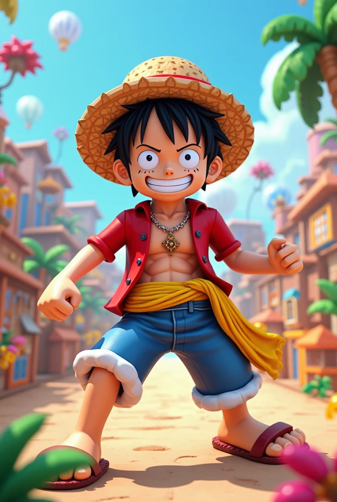 Make a youtube thumbnail for free luffy skin roblox