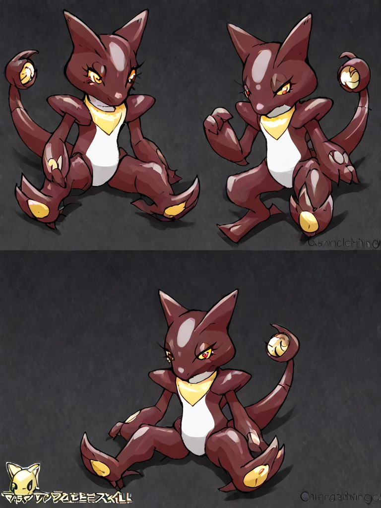 The Q version of the cute wolf，throwing electricity, seductive pose, seductive expression, white background, naked, nude, paws, beans
