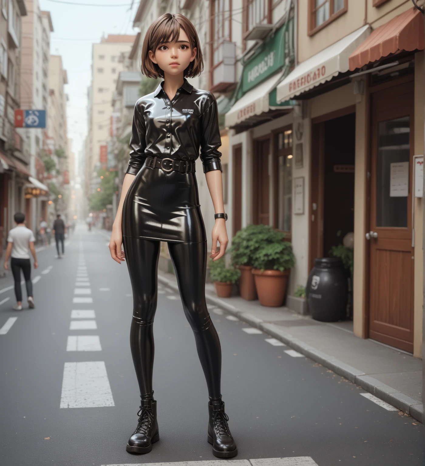 1girl, Loli, black pantyhose, tall body, real photos, realism, perfect body, real detailed skin,