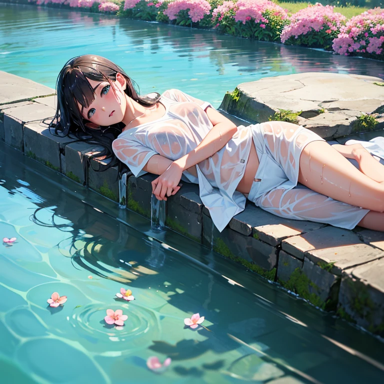 best quality, Masterpiece, Ultra high resolution, (realistic: 1.4), meditate , on the mountain , ทิวทัศน์beautiful , peaceful , relax , beautiful , straight face