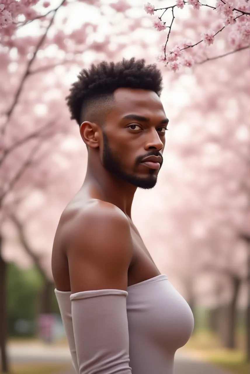 Nigerian trans in a Sakura city
