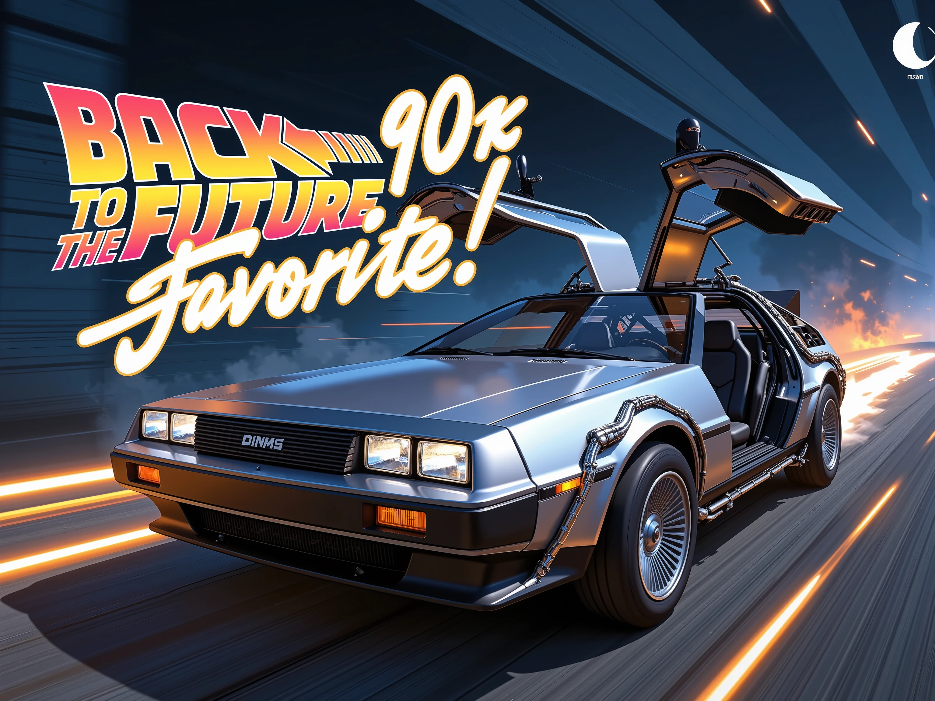
(((article, "Thank you for 9K favorite ", Add text"Thank you 9K favorite", title logo font))) ,(Back to the Future,デロリアンが高速走行,時計塔