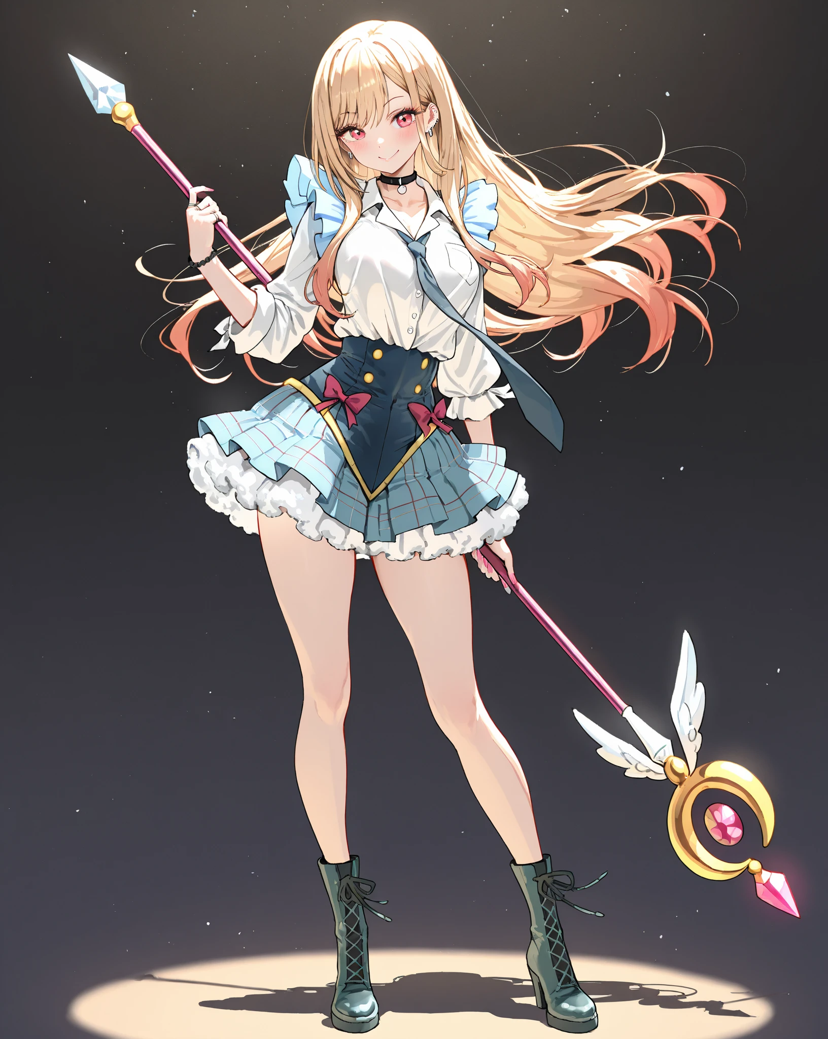 Anna Lesznai, Márta Lacza, Zsolt Vidák, Béla Kontuly, Gabriella Hajnal, Arthur Rackham, Surrealism, wonder, strange, bizarre, fantasy, Sci-fi, Japanese anime, sounds pitch and pentagram, cross-section of a nautilus shell, beautiful blonde miniskirt girl Alice, perfect voluminous body, dynamic action poses, detailed masterpiece