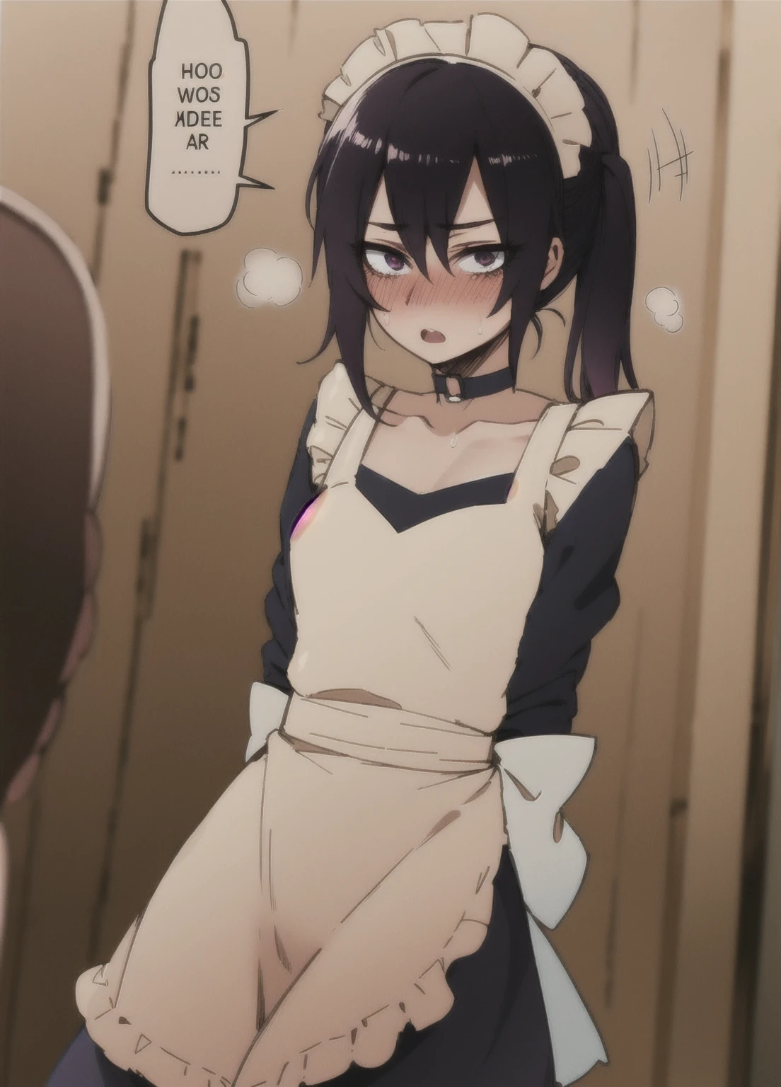 Browsing Caution,Sweat,White Breath,Demon slayer,One of the three daughters of the Butterfly Mansion,Kiyo Terauchi 1 person,Standing posture,Large areola,White steam,Small breasts,Bunny costume,Open the red curtains,corridor,Welcome,smile