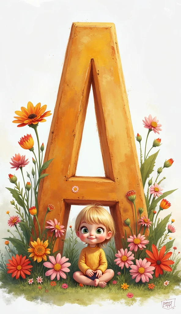 solo, The Q version of the cute human, male, falu red hair, freckles, short hair, round eyeglasses, big eyeglasses, human ears, dancing, arms extended, flower garland above his head, holding a large sunflower in his right hand, smiling, eyes looking up, happy, smile, mouth open, cute, white background, naked, nude, full body, small anus, small balls, small penis, flaccid penis, shorstack, chubby,