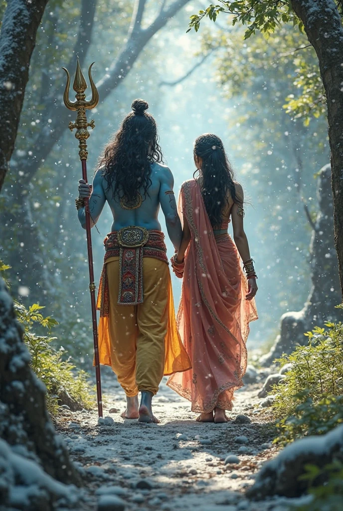 Lord shiv lord ganesha walk and mini mountain