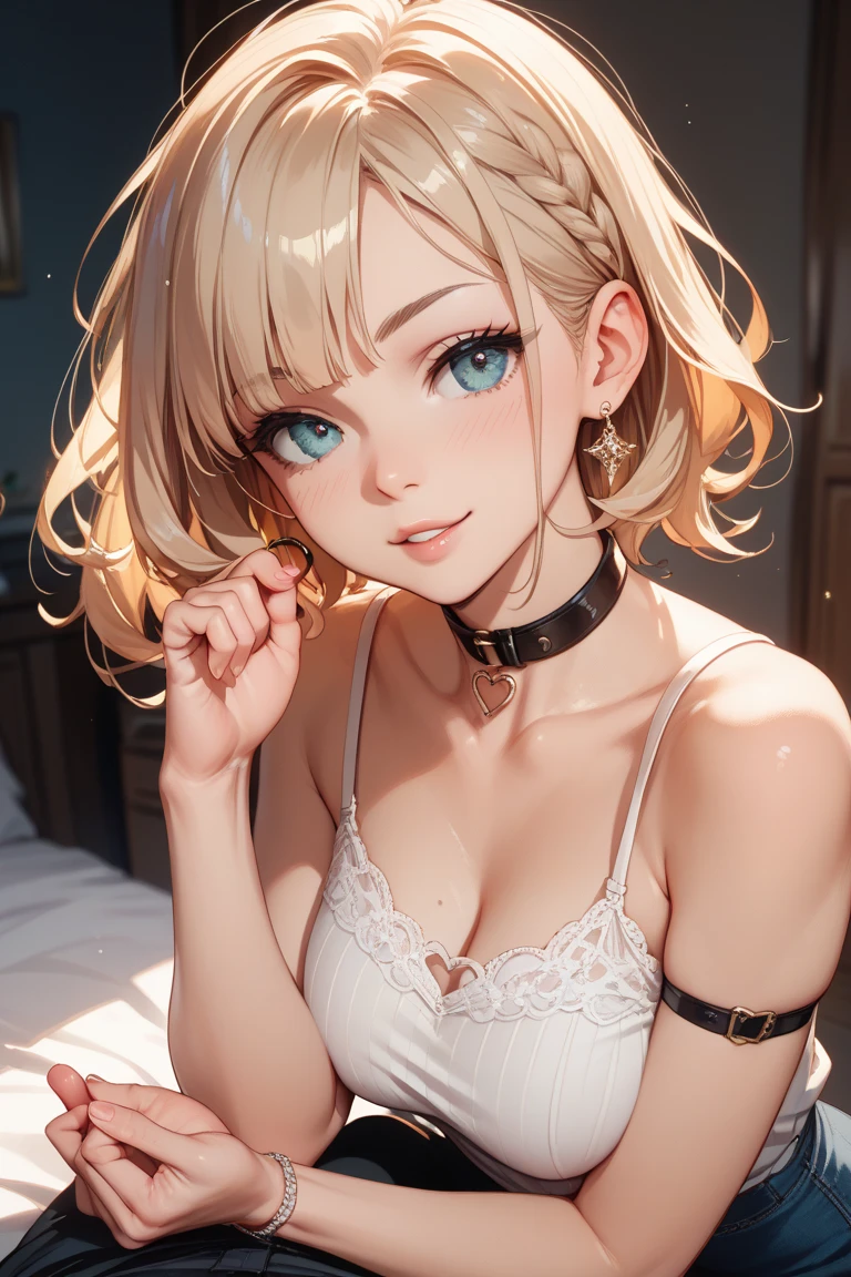 Highest quality, Ultra-detailed, ta Fashion, One Girl(8-year-old),Beautiful girl,Laughter, Arms crossed, Platinum Blonde Hair, Los Angeles,Flat Chest,Perfect limbs,The morning sun shines、Put your hands behind your head、Show your side、Please strip naked
