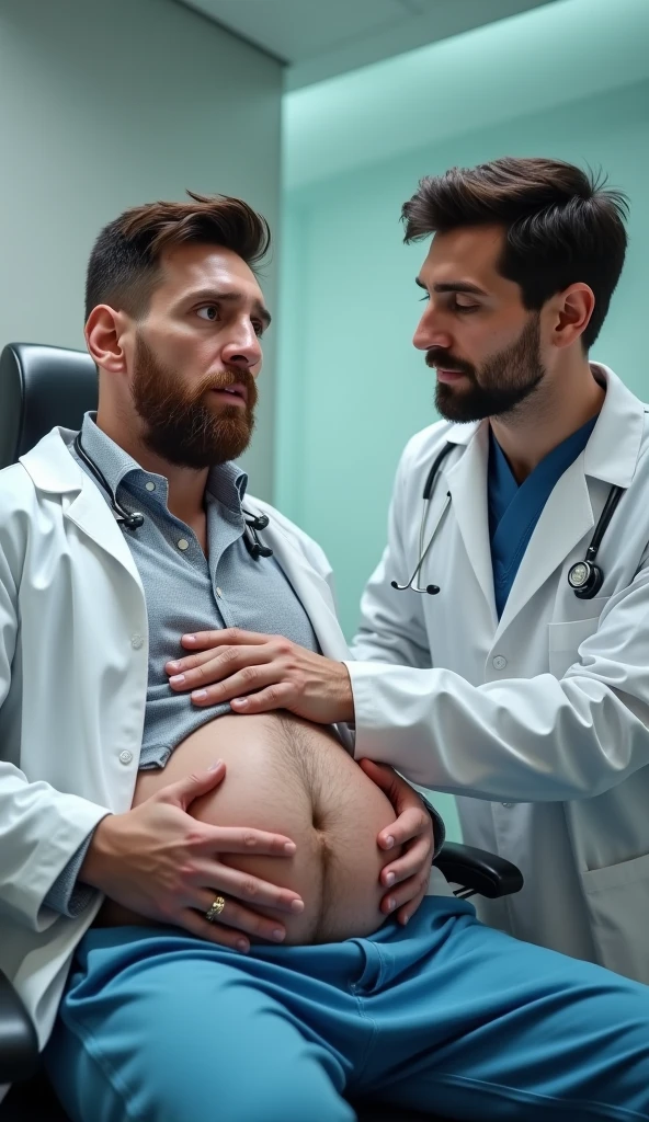 a pregnant man who felt excruciating pain because he was in the process of removing his baby from the man's body