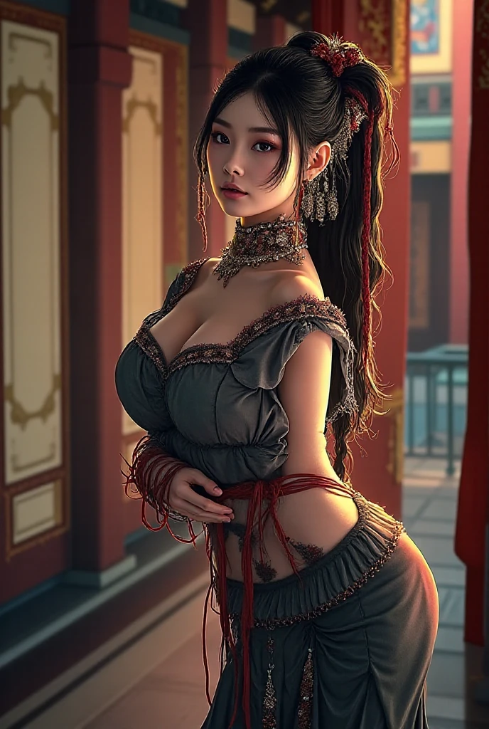nsfw:0.6、Cowboy Shot、Nipples are visible、((Beautiful young Indian woman))、(Dark Skin)、Black Hair、((Big Breasts))、((Intricately embellished sari dress))、(((Ultra Tight Sari)))、Lots of accessories、maharaja、Slender women、 8K Ultra HD,Detailed face、Delicate texture, (((Trendy hairstyle)))、Taj Mahal、Temples in India、Beautiful and majestic palace、((Delicate photo)),(Girl Astepeace RAW Photo Details:1.25), (Highest quality:1.6), (Ultra-high resolution:1.5), (Realistic:1.75), 8K resolution, Canon EOS R5, 50mm, Absurd, Very detailed,Cinema Lighting、