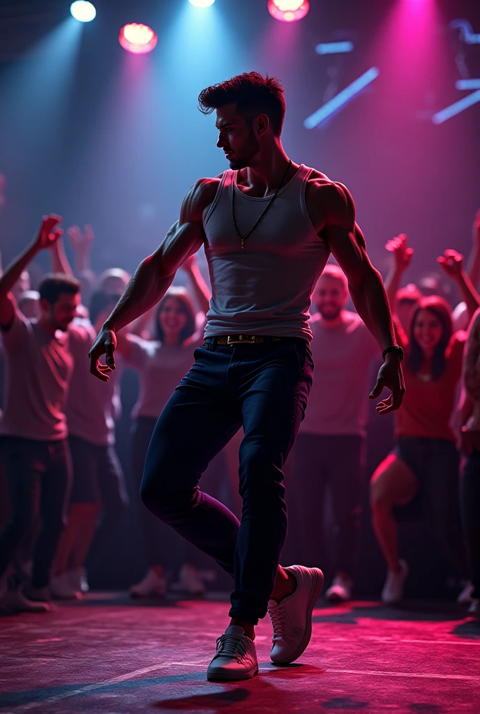 (8k, RAW Photos, Highest quality) masterpiece, 1 teenager, 18-year-old, Asian Muscular Man Watching the Viewer, Stand in front, Exposing his huge muscular chest, Puffy nipples, Sexy Six Pack, Tight waist, good looking, topless, Thick body hair, A man wearing thong underwear ,  Gradient Background, Shine & Sequin Backdrops , Cinema Lighting, Ultra-high resolution