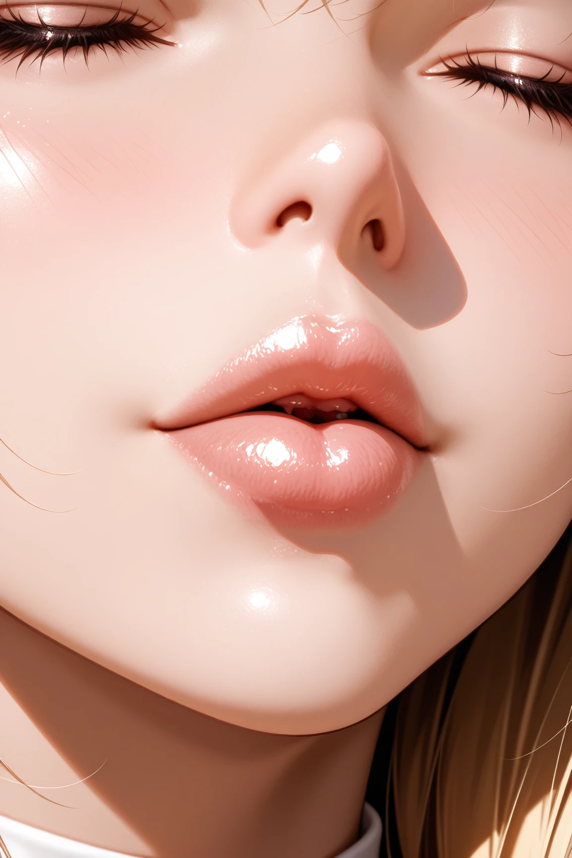 ((Highest quality、masterpiece、Very detailed、Blowjob))、(nude、A lot of semen on the cheek、Detailed big penis)、One Girl、Beauty、glamorous、