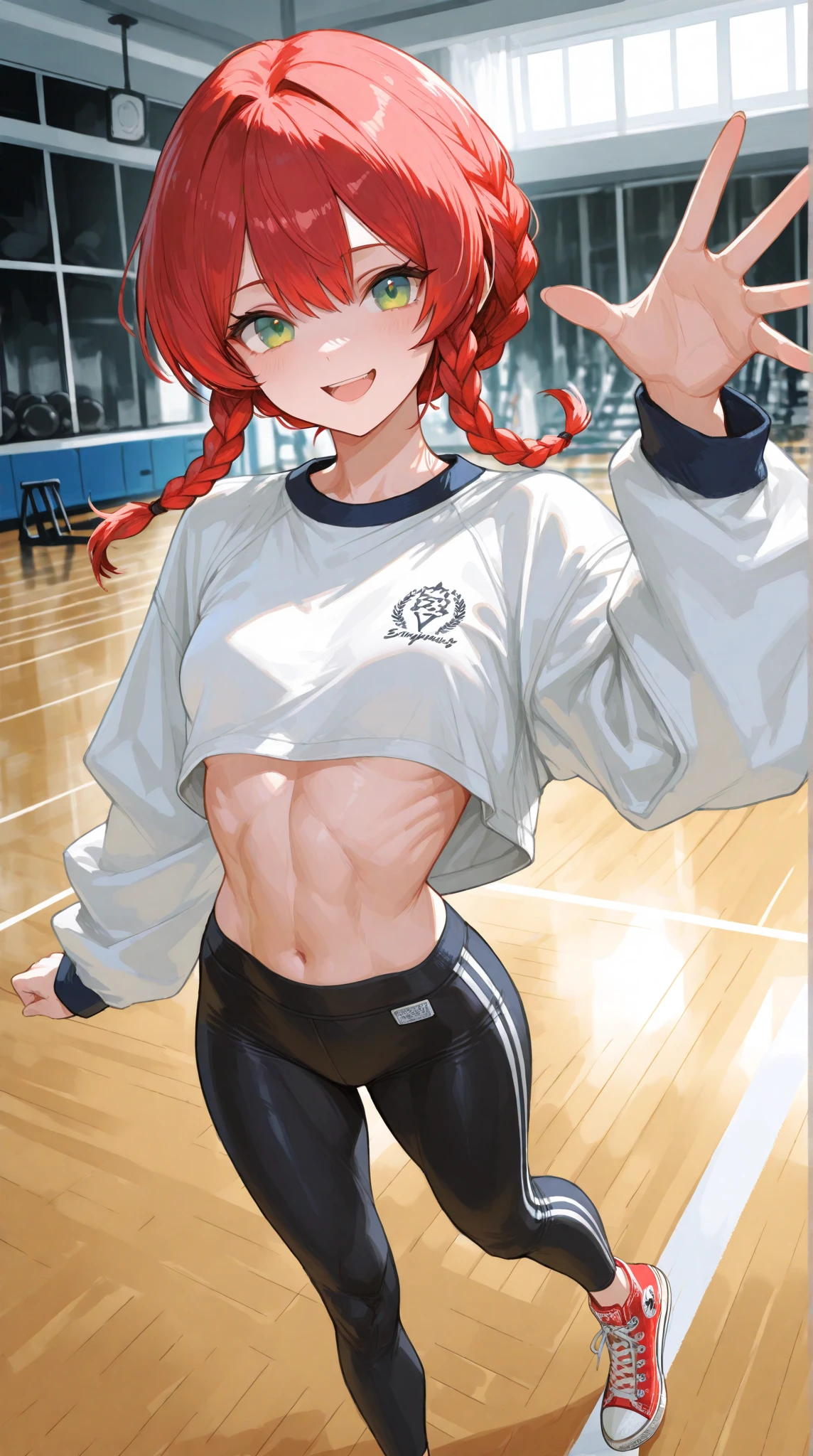 fox girl wearing workout outfit