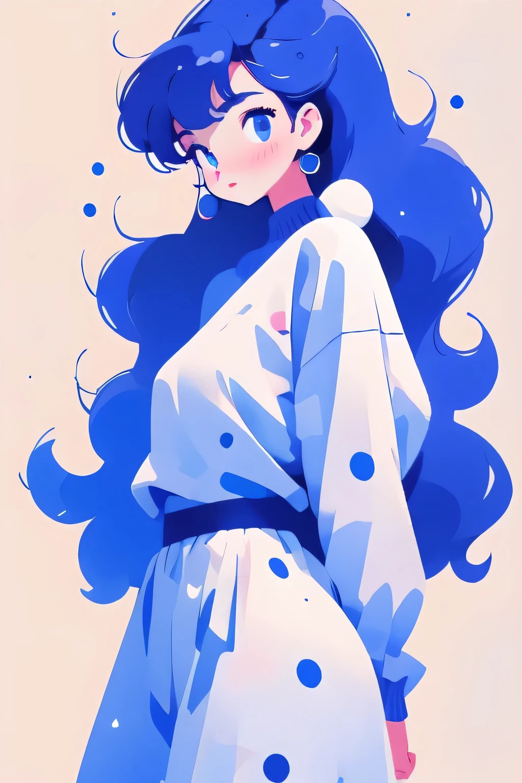 pure white background，bright colors，Fashion Girl