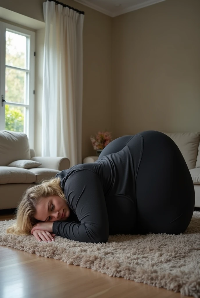 white elephant addicted to social media lying down a messy living room