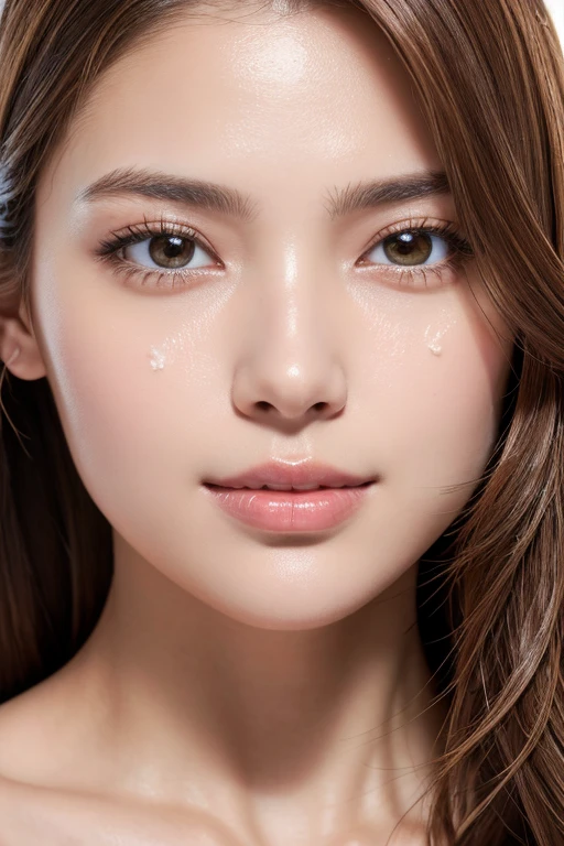 (Enhances the beauty of skin texture:1.1), highest quality、masterpiece, ultra high resolution、(Photoreal:1.4)、RAW photo、1 girl、shiny skin, wet body, dramatic lighting, RAW photo, table top:1.3, Super high resolution:1.0, sharp focus:1.2, beautiful woman with perfect figure:1.4, thin abs:1.2, wet body:1.5, Highly detailed face and skin texture, fine eyes, double eyelid, perfect facial balance, Clean system, smile, Soft light in a beautiful studio, rim light, vivid details, surreal, fine and beautiful skin, realistic skin, rubber suit, beautiful face, Beautiful woman, high solution face, Soft texture, nude, close up of face, glorious skin, face of glory, crazy high resolution, oily skin, oily face