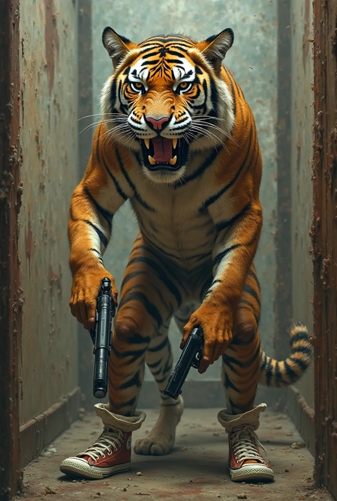 Bad Tigger bully with gun and glue in the Bronx and lots of black and white smoke