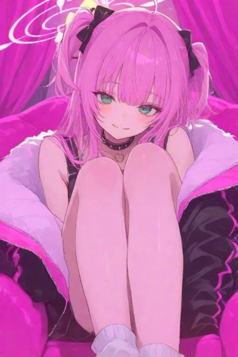 (best quality,4k,8k,highres,masterpiece:1.2),ultra-detailed,(realistic,photorealistic,photo-realistic:1.37),Kawaii, Fluffy Fox, Pink hair, Pink Eye, Blue Eye, heterochromia, Solo, Oversized Hood Jacket, knit sweater, shorts, Pink Striped thigh high Socks, Calf boots,