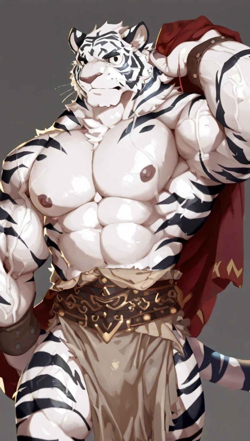Anthropomorphic male dragon, His body is decorated with luxurious lace underwear, Highlight his muscular body and sharp claws. Wrap his body tightly, Showing the outline of the chest, abdomen, and weapons. His wings, Stretch and Elegance, Delicate lace pattern glitters in the light、dance to tune. dragon'Tail, Long-lasting and powerful, In sharp contrast to the gorgeous clothing. He has a gold nipple ring,Connected with a delicate chain, Drawing attention to his protruding chest,Emphasizes his charming masculinity. dragon'Eyes are attractive, Full of confidence and, Highlight underwear and decorative embellishments. The background of this photo is a luxurious bedroom, Equipped with luxurious furniture and soft, Create an atmosphere of indulgence and sensuality.