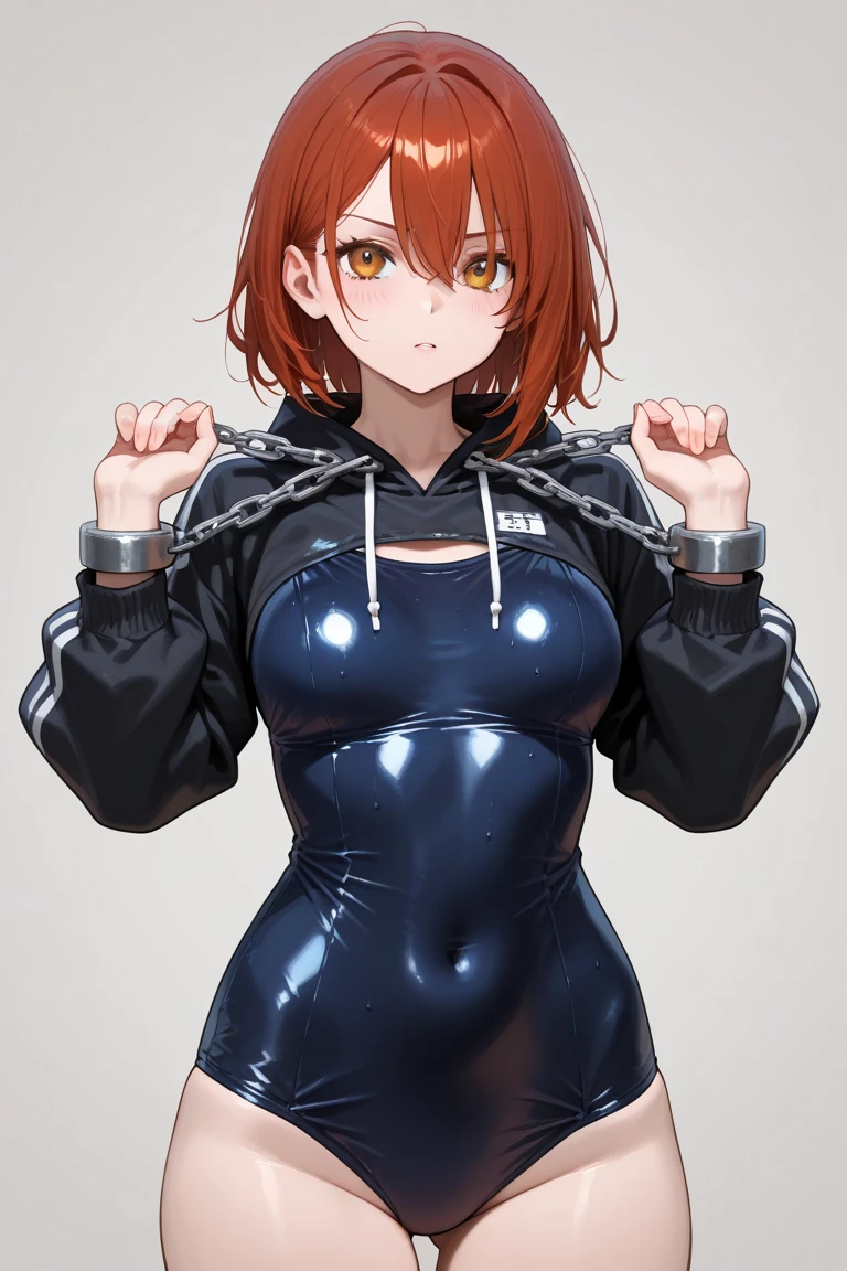 Sexy girl BDSM Latex swimsuit ballgags