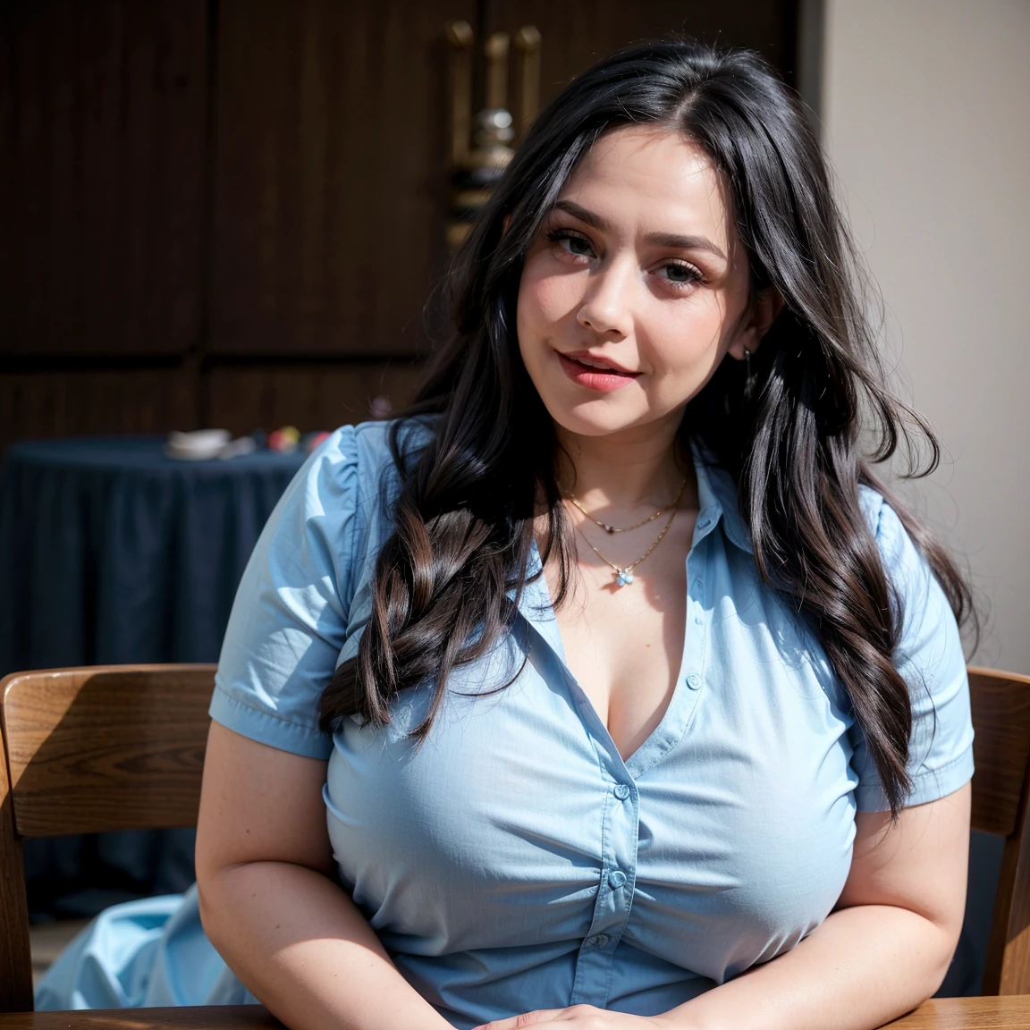 Mulher bbw branca cabelo liso