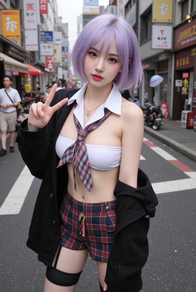 (masterpiece:1.2, Highest quality), (Realistic, photoRealistic:1.4), Beautiful illustrations, (Natural Side Lighting, Cinema Lighting), Browsing Caution,
View Viewer, (Bust up shot)、Front view:0.8, 1 girl, Japanese, high school girl, Perfect Face, Cute and symmetrical face, Shiny skin、
(Semi-short cut hair, Side Lock, Light pink hair), Parted bangs, Emerald green eyes, Long Eyelashes, (Big Breasts:0.8),
Beautiful Hair, Beautiful Face, Beautiful fine details, Beautiful clavicle, Beautiful body, Beautiful breasts, Beautiful fingers, Beautiful nipples、Beautiful armpits、Beautiful, perfectly aligned teeth、
((A cat suit with attention to detail、(Pastel red floral lace panties、Mini checkered pleated skirt、Black garter stockings)、Shyness、(Open your mouth:1.3)、Red bow tie、Earrings、(topless:1.2)))、
(amusement park、Merry-go-round、horse、Pole)、 (Troubled face、Upward glance), (The skin is moist and wet:1.2)、(Semen is on it:1.6)、(Licking your fingers:1.2)