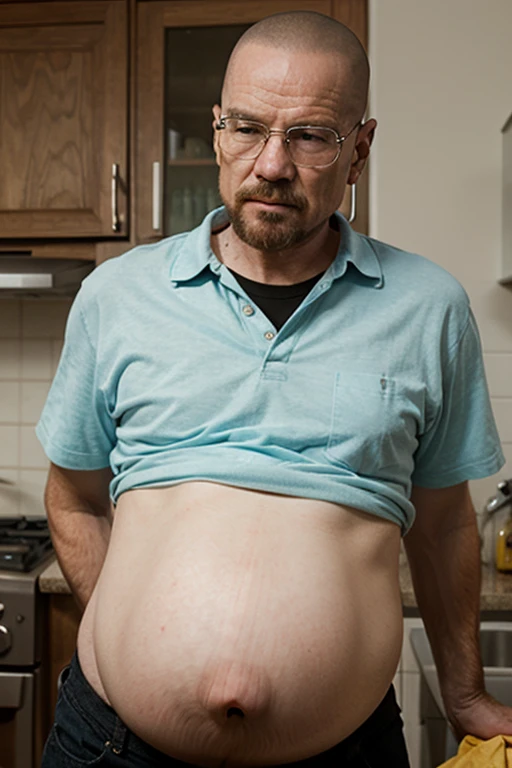 Russell Crowe 30 years old fat with protruding belly, shirtless side view, in the dark car,  white boxer briefs, hand in underwear feeling the penis volume inside the underwear