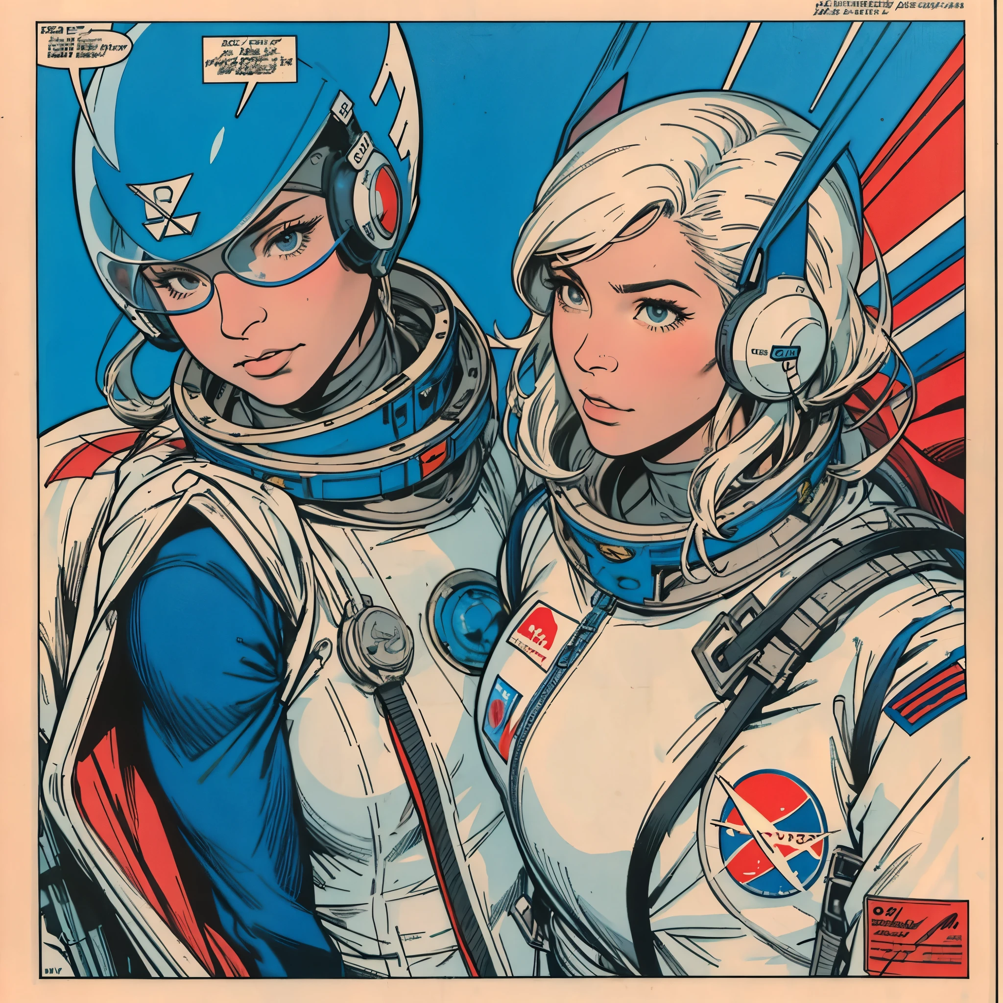 masterpiece,one perfect woman,Excellent sense,cleavage,advertisement,simple background,American Comics,Geometric pattern,city pop,cosmonauts,undefeated surrealism