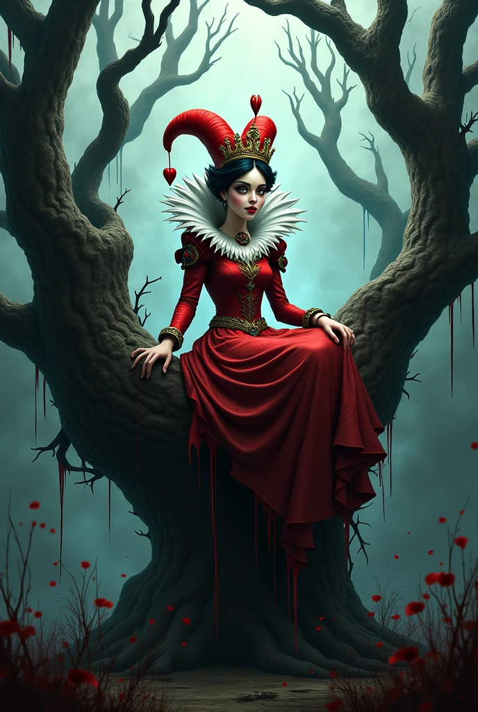 (Plant Girl:1.4), nature theme, nature, Eggplant purple, cardinal red, ash gray, snow white, (best composition), ultra-wide-angle, octane render, enhance, intricate, (best quality, masterpiece, Representative work, official art, Professional, unity 8k wallpaper:1.3)