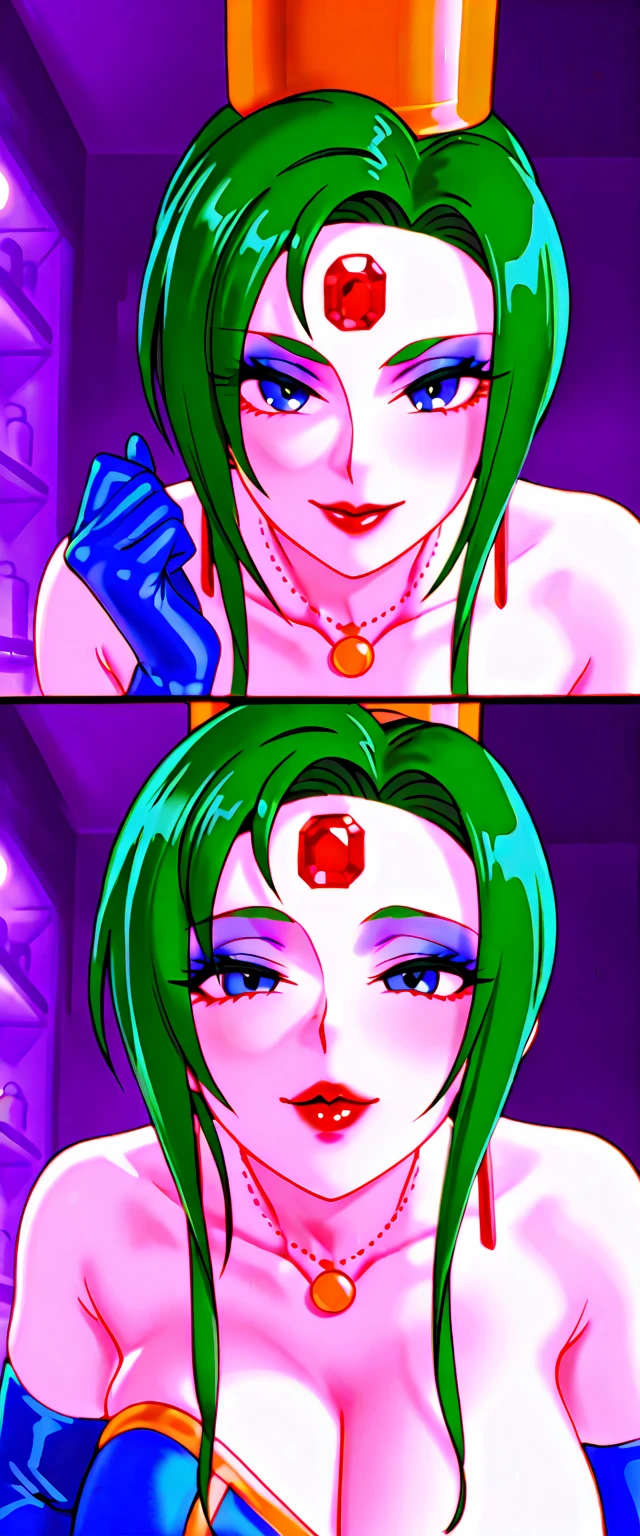 Blue hair Bulma in a sexy Lacey red lingerie,milf ,big breast