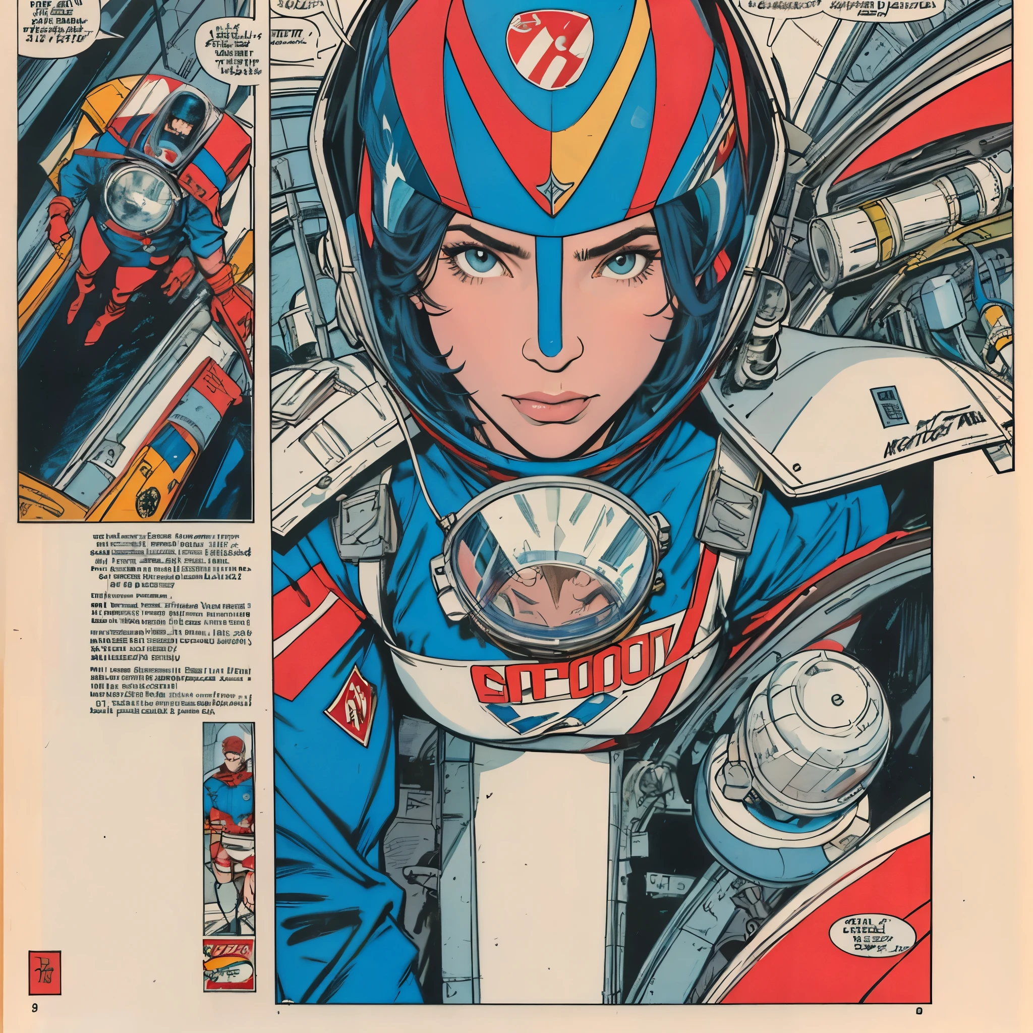 masterpiece,one perfect woman,Excellent sense,cleavage,advertisement,simple background,American Comics,Geometric pattern,city pop,cosmonauts,undefeated speculator entropy