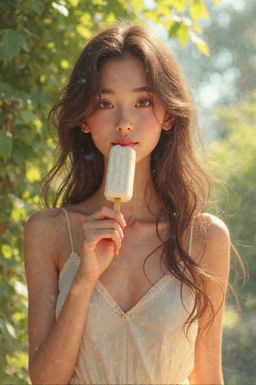 bailing_cream,A girl made of ice cream,(1girl:1.1),perky breasts,(wearing a melted ice cream dress),perfect smile,《《《The woman is naked》》》《《《The woman is completely nude》》》《《《Women don't wear swimsuits》》》《《《The woman is not wearing a bra》》》《《《The woman is not wearing panties》》》《《《The woman is laughing with a big mouth》》》
