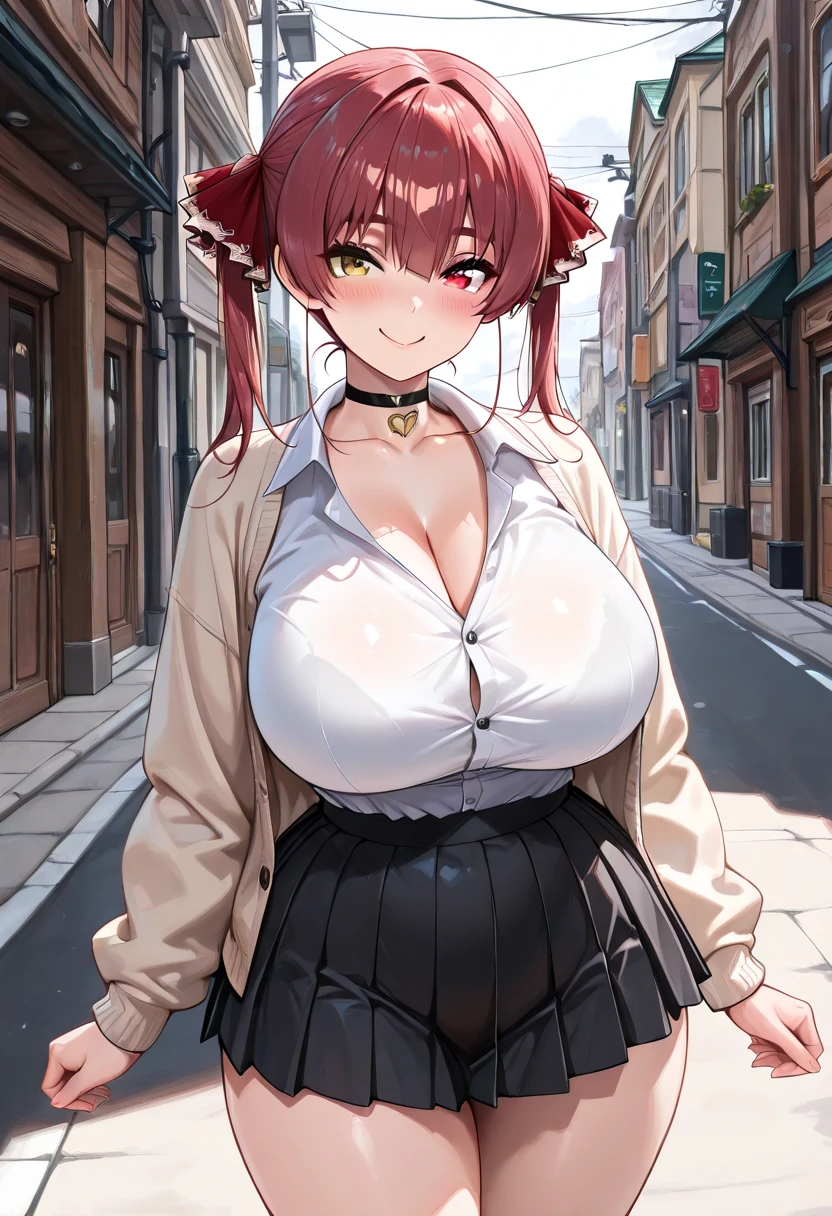 eaArt bot upscaling default is (((26k wallpaper))), masterpiece, highest quality, Super detailed, full body shot, mature woman, beautiful mature woman, nightgown and underwear, enchanting smile, thick lips, Chubby lips, blush, looking at the viewer, provocative expression, cleavage, Plump、curvy hips、attractive face、naughty face、an inviting gaze、Expression of emotions、Standing position、gorgeous accessories、raise your butt, from below, exposed chest、(((gasping face)))、Openwork decoration,(((see through dress)))、Hakari_Whirlpool, pink hair, hair ornaments, hair flower, green eyes, , black skirt, mini skirt, pleated skirt, black jacket, white shirt,collared shirt, long sleeve, neck ribbon,ribbon, thighs, big breasts, Are standing, cowboy shot, looking at the viewer, outdoor, blush, 1 girl, (masterpiece:1.3), (High resolution),(very detailed), (pixiv), perfect face, Nice eyes and face, (highest quality), (Super detailed), detailed face and eyes, (alone), rough skin, confused, High resolution、beautiful eyes