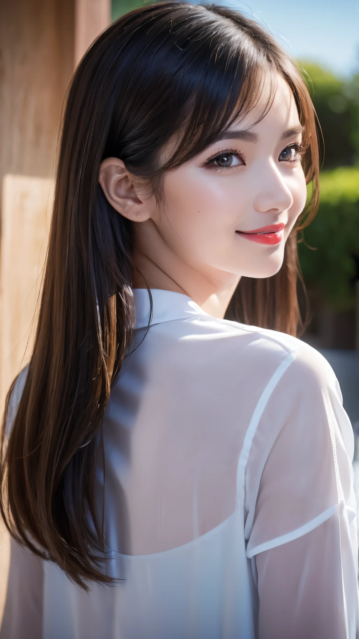 ((best quality, 8K, masterpiece: 1.3)), 1 girl, Slim belly beauty: 1.3, (Casual hairstyle, Large target: 1.2), skirt: 1.1, Super thin face, Exquisite eyes, Double eyelids, Smile, Home, RAW photos