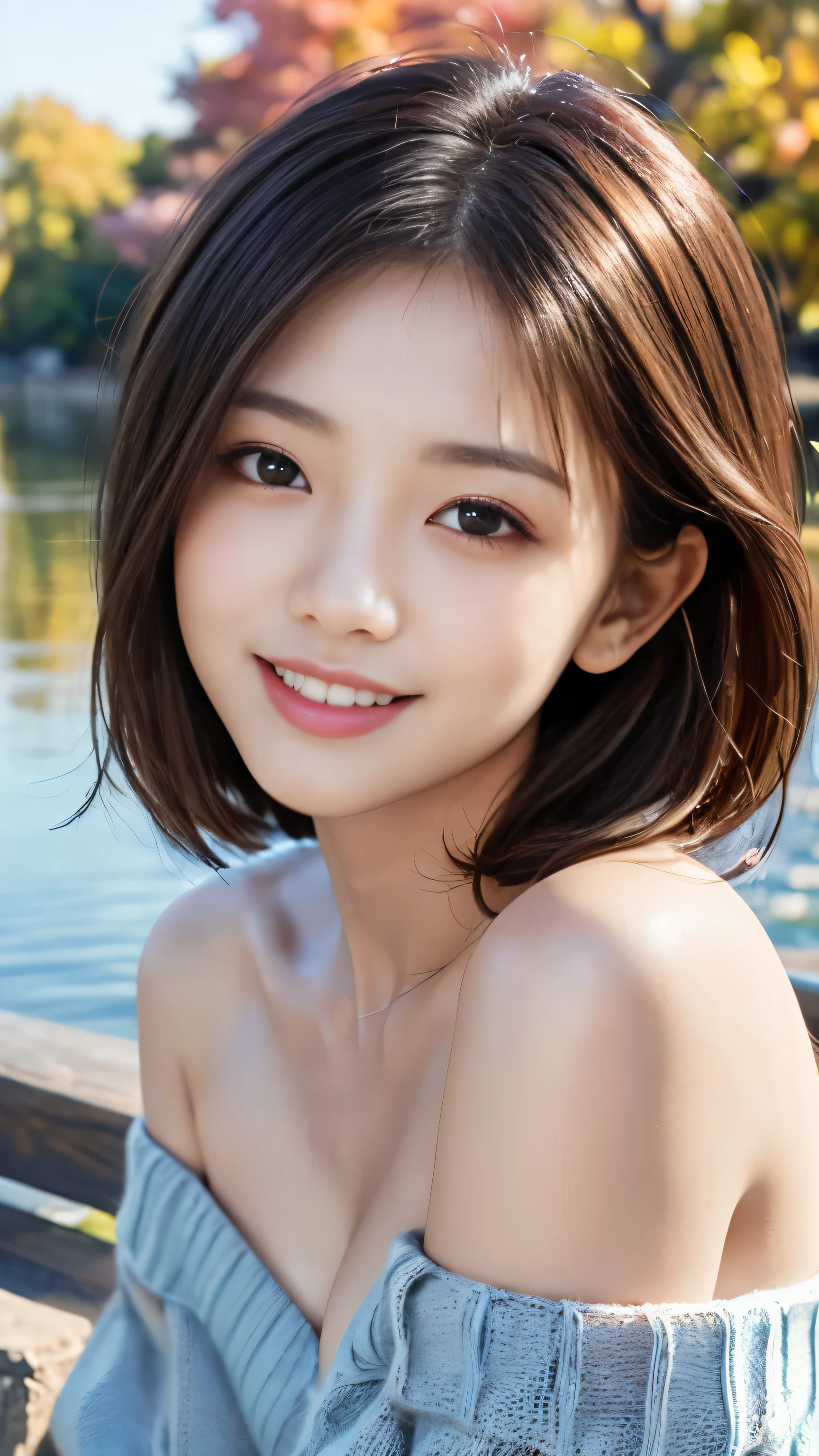 (Highest quality、、masterpiece:1.3)、Beautiful woman、One Woman、(chest、Attractive body:1.2)、Dark Brown Hair:1.1、Ultra detailed face、Detailed lips、Detailed eyes、double eyelid、Wear stylish swimwear、Beautiful smile、Sensual body、Princess Eyes、Posing on a yacht deck in the background、Beautiful Japanese Woman、Beautiful Japanese Woman、Sensual charm、 Attractive pose、Sensual eros、Beautiful Japanese Womanの顔、Sensual lips、Voluptuous Body、Smiling with a nice smile、Short Hairstyle、Beautiful、Beautiful breasts、