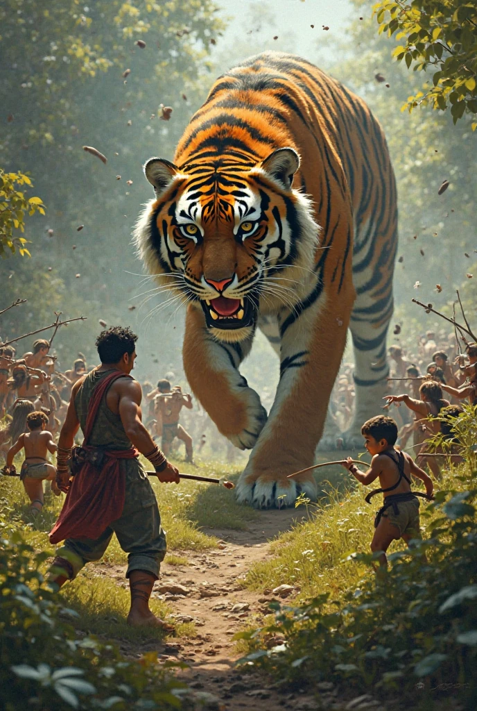 The tiger could have harmed Rohan, but the villagers saved him at the last moment.