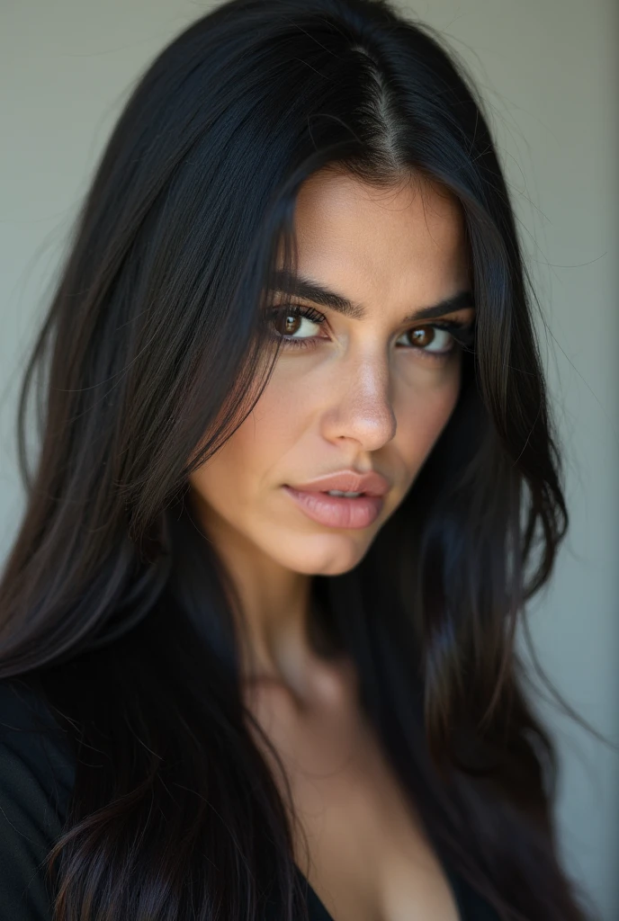 28 years old Italian model, black hairs.