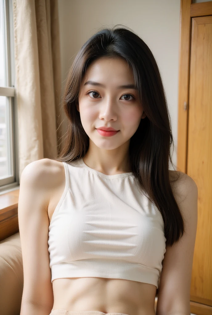 (8k, RAW photo, best quality, masterpiece:1.2), High detail RAW color photo, professional photograph, (realistic, photo realistic:1.37), cinematic light, 1girl,smile