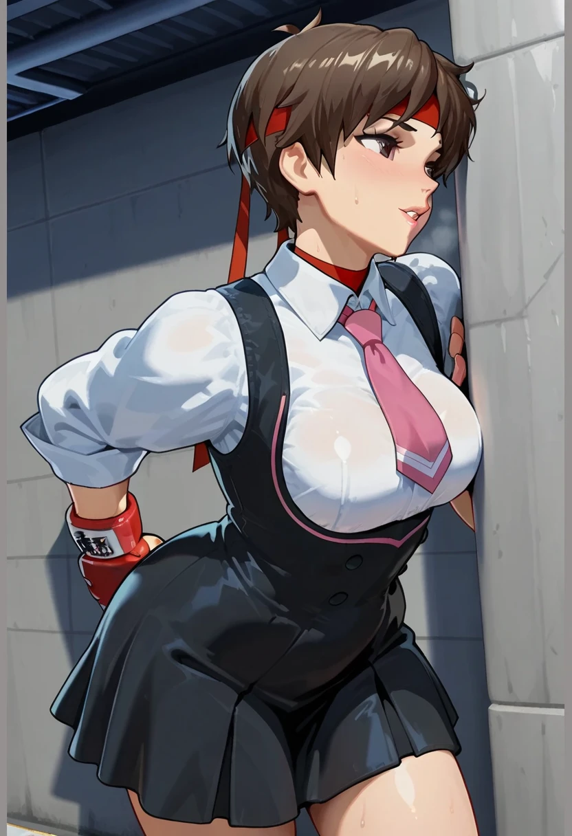 best quality, extremely detailed, anime style, key visual,
8k, high res,
ROUND BREASTS, big BREASTS
(simple background,:1.3)
watching at viewer
1girl, (slender:1.2), waist, (muscular:0.7)
SAKURAMS
SFV
fighting stance,