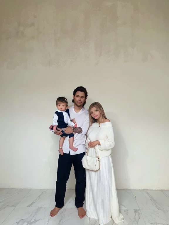 fami (casal homem e mulher),e uma menina pequena) um cachorrinho,na floresta , cachoeira, obra cartunesca, estilo anime