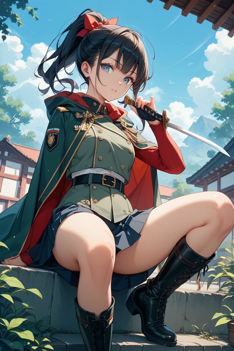 One Woman、A large number of people、Beauty、uniform、military base、Female Officer、crowd、緑のuniform、Slanted Eyes、beret、Tight Skirt、Military personnel、30 years old、Looking down at the viewer, long hair、Sitting on a man's face、Man tortured、Bangs, Highest quality, Focus on the thighs, smile,panties、Plump thighs、Big Ass、Big 、 Black Hair,My thighs are steaming between the legs 、Sweaty pantyhose、パンストの下のpanties、Black Pantyhose、Angle from directly below、Holding a whip、crowdを誘惑する、Acme convulsions、Obscene sound effects、Naughty sound effects、Facesitting、Rubbing the groin