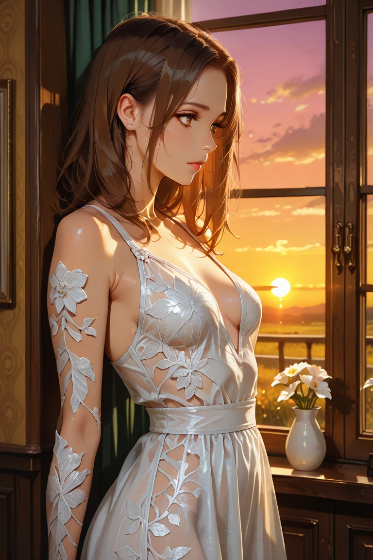 masterpiece, best quality, Extremely detailed, illustration, 1 Girl, Highly detailed Evangelion costume, (Large Background), Delicate skin texture, Beautiful and delicate face, Intricate details, Super detailed