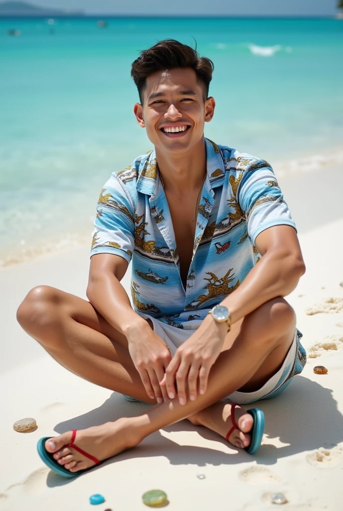 male Age 26 swimwear hawaii smile
