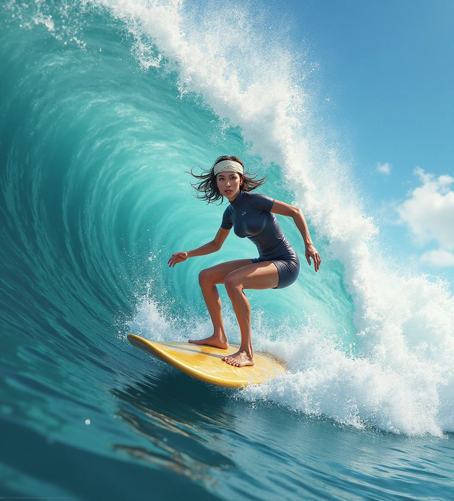 fried rice surfing,surfing,On a surfboard,fried rice,On the frying pan,Crescent moon fried rice,Stir-fried、Fried rice wave、Big Wave,water is fried rice,sea is fried rice,no water,but fried rice,fried rice wave