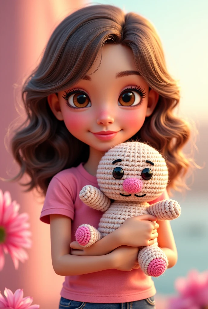 she is so beautiful gril he hand a white teddy she is so cute cute cute cute she sitting a Paris
3d cartoon