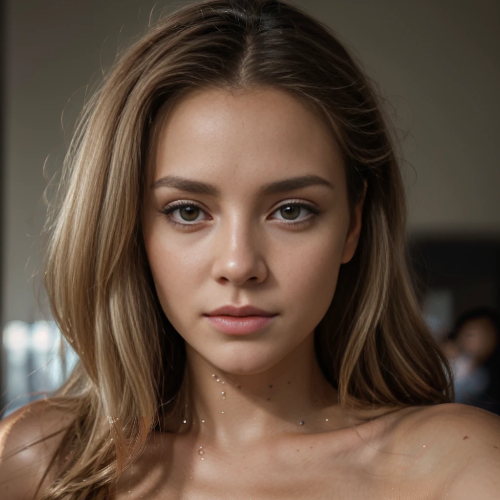 beautiful woman (EPC4r0M3j14:.99): a woman in at (party:1.1), perfect hair, wearing sexy silver (compression shirt), (Monsters in background:1.1), (a villa), (face focus), modelshoot style, (extremely detailed CG unity 8k wallpaper), professional majestic (photography by Lucian Freud:1.1), 24mm, exposure blend, hdr, extremely intricate, High (Detail:1.1), dramatic, soft cinematic light, (looking at viewer), (detailed pupils), 4k textures, soft cinematic light, elegant, ((((cinematic look)))), soothing tones, insane details, hyperdetailed, ("In Jernau we trust!":1.1)