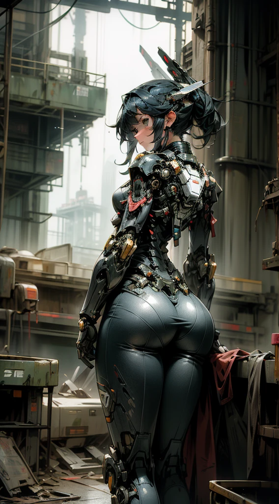 (((steampunk clothes))),big ass, pantalones transparentes, culo muy marcado, piernas desnudas, tacones,culo perfecto, sexy ass, big buttocks,
